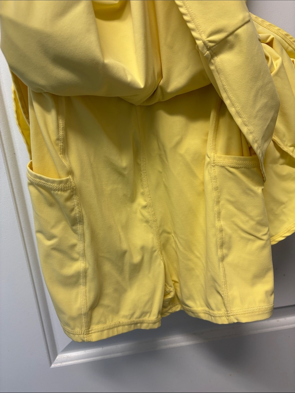 JoyLab Women's Knit High Neck Layered Active Dress - Yellow S - Picture 5 of 6